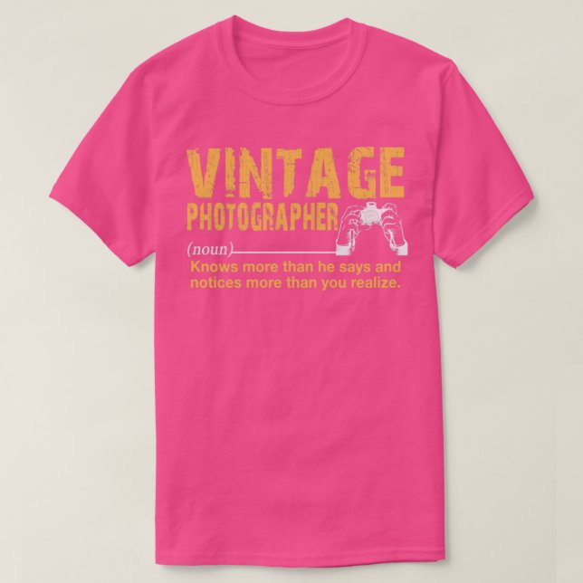 Camiseta Fotógrafo de época (Diseño del anverso)