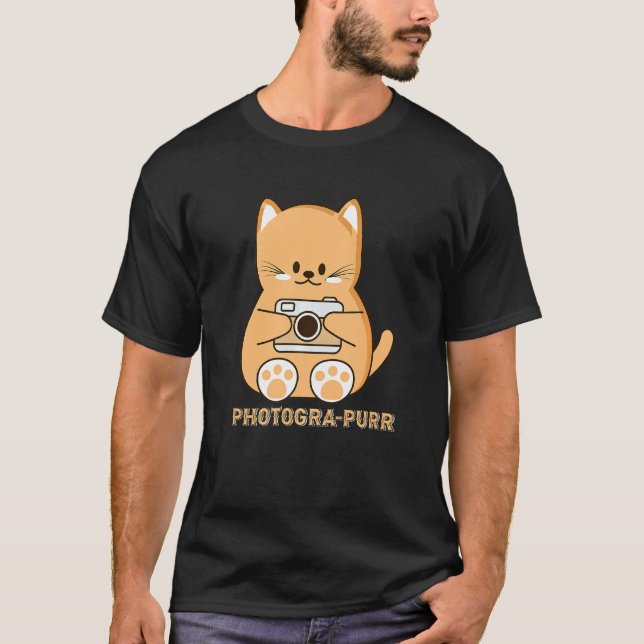 Camiseta Fotógrafo de Gatos Pun (Anverso)