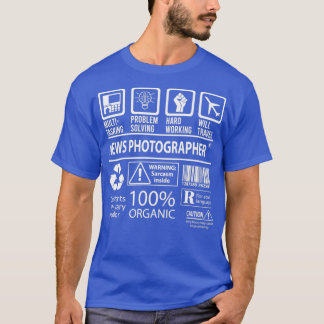 Camiseta Fotógrafo de noticias MultiTasking Certified Job G