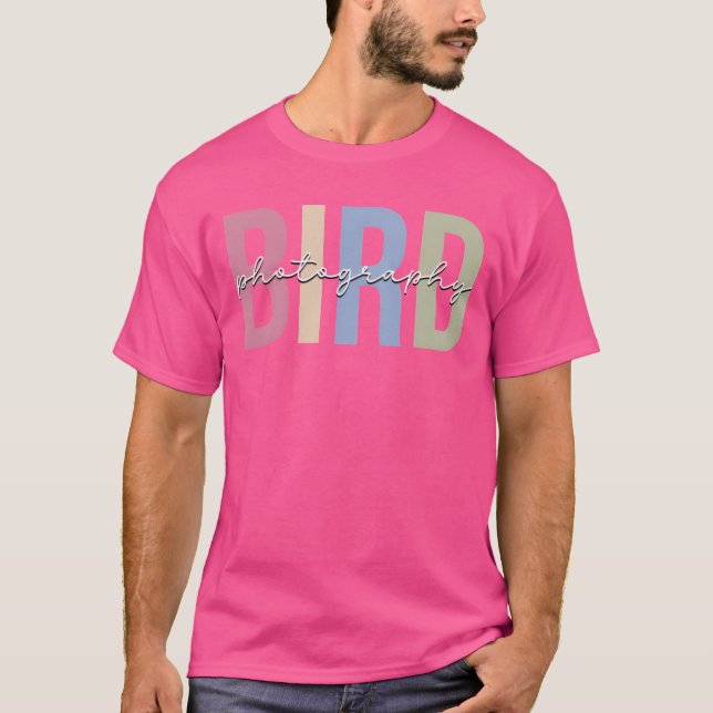 Camiseta Fotógrafo de pájaros con cámara (Anverso)