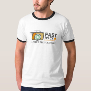 Camiseta fotógrafo de stock