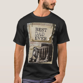 Camiseta Fotógrafo del Día del Mejor Papá Nunca Padre Antig