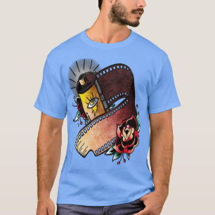 Camiseta Fotógrafo Fil Roll Tattoo Style Art