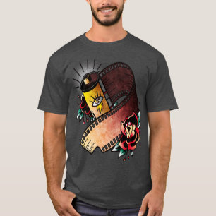 Camiseta Fotógrafo Fil Roll Tattoo Style Art