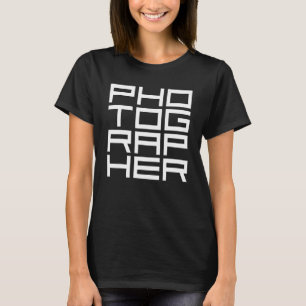 Camiseta Fotógrafo Fotografía Cámara Texto en Negrita Decl