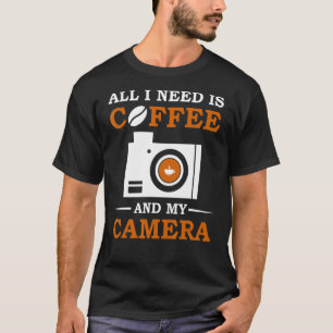 Camiseta Fotógrafo fotográfico de cámara de café fotografia