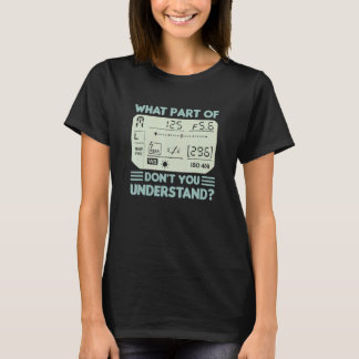 Camiseta Fotografo fotográfico de cámara de época Lente Gua