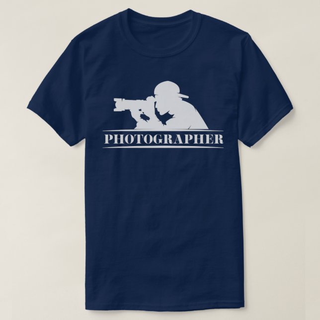 Camiseta Fotógrafo fotográfico fotoperiodista Le (Diseño del anverso)