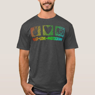 Camiseta Fotógrafo fotográfico Harmony Peace Love Photograp