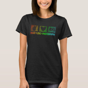 Camiseta Fotógrafo fotográfico Harmony Peace Love Photograp