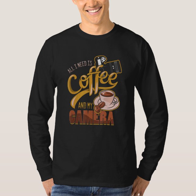 Camiseta Fotógrafo fotógrafo fotográfico Coffee Camer (Anverso)