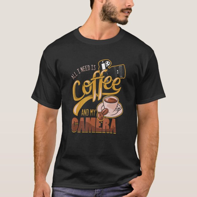 Camiseta Fotógrafo fotógrafo fotográfico Coffee Camer (Anverso)