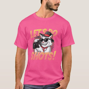 Camiseta Fotógrafo gato gracioso hagamos fotografía de foto