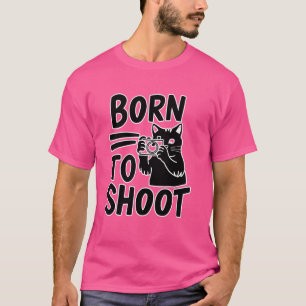 Camiseta Fotógrafo gato gracioso hagamos fotografía de foto