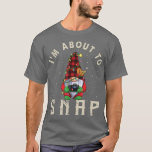 Camiseta Fotógrafo Gnome Navidades Luces Fotografía Fu