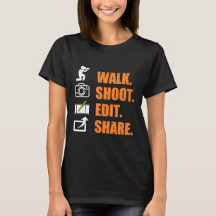 Camiseta Fotógrafo gracioso Diciendo que caminar y fotograf