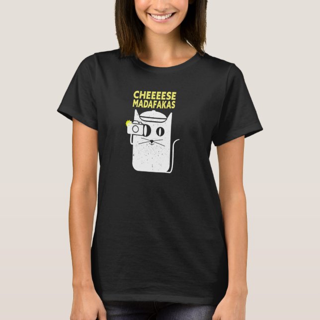 Camiseta Fotógrafo gracioso gato Cámara Pullove (Anverso)