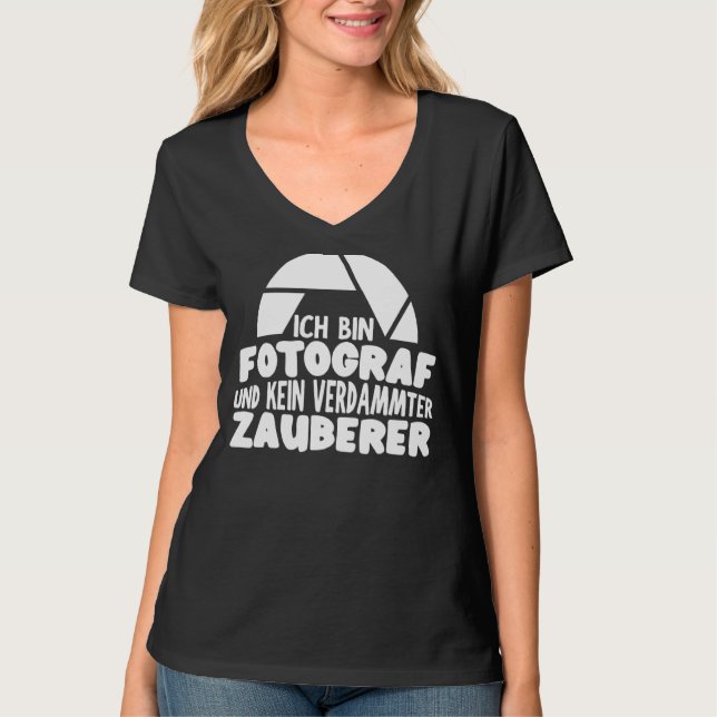 Camiseta Fotógrafo no asistente fotógrafo cámara Apertur (Anverso)