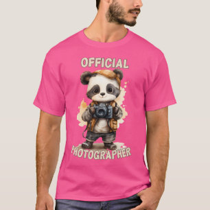 Camiseta Fotógrafo Oficial Panda Divertido Evento Foto Dive