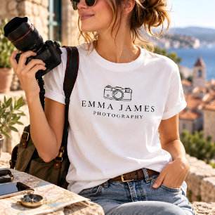 Camiseta Fotógrafo Personalizado con Nombre Personalizado