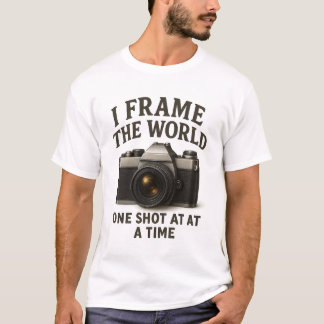Camiseta Fotógrafo que enmarca el mundo: cámara vintage