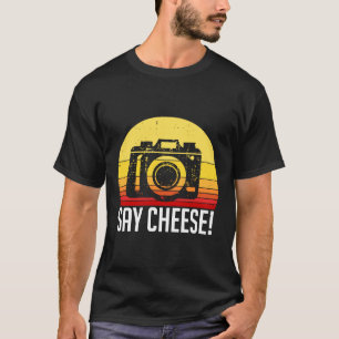 Camiseta Fotógrafo queso fotográfico de cámara de época