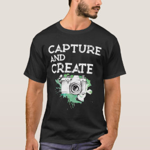 Camiseta Fotógrafo Regalo Fotografía Capturar y crear S