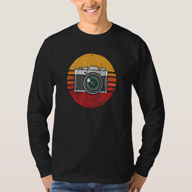 Camiseta Fotógrafo retro de cámara de época (Anverso)