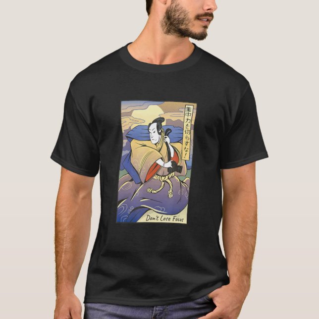 Camiseta Fotógrafo Samurai y cámara japonesa Ukiyo E St (Anverso)