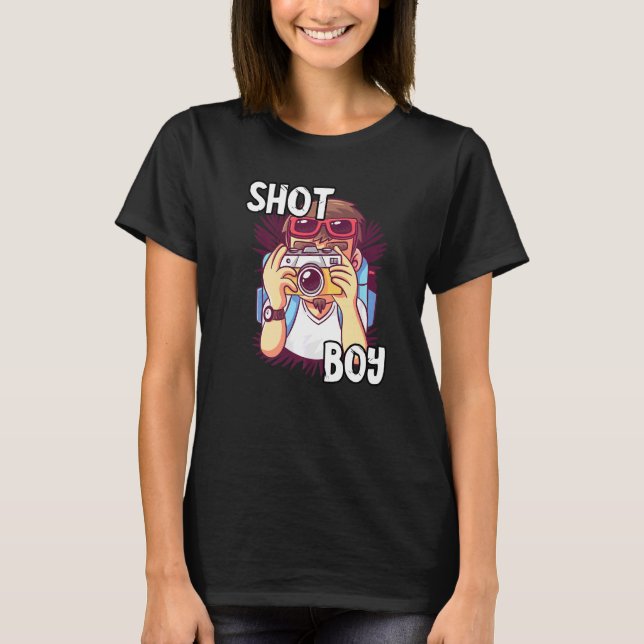 Camiseta Fotógrafo Shot Boy Photo Camera Lens Fotografía (Anverso)