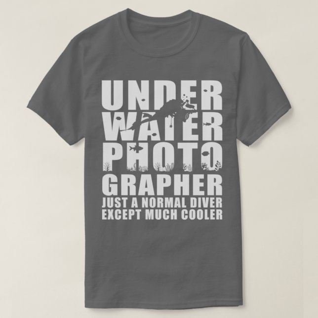 Camiseta Fotógrafo Subacuático Como Un Refrigerador Normal  (Diseño del anverso)