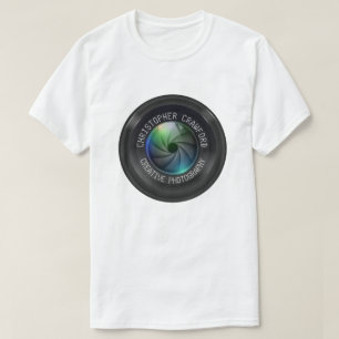 Camiseta Fotógrafo y lente de cámara del negocio de la