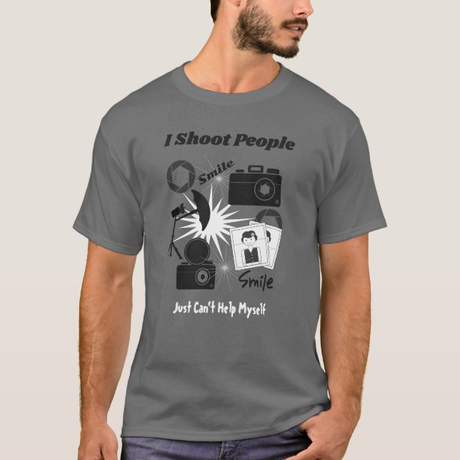 Camiseta Fotógrafos divertidos sobre el tema de la fotograf (Anverso)