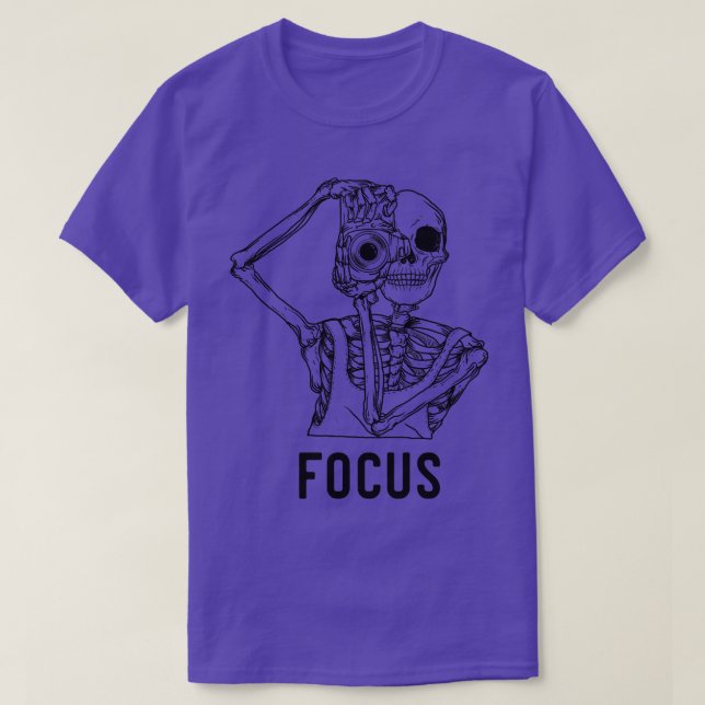 Camiseta Fotógrafos Skeleton Focus (Diseño del anverso)