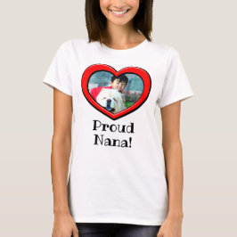 Camiseta Fotograma del corazón Orgulloso de Nana Personaliz