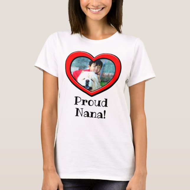 Camiseta Fotograma del corazón Orgulloso de Nana Personaliz (Anverso)