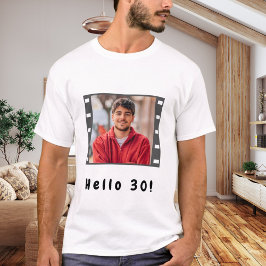 Camiseta Fotomontaje de la personalizado de cumpleaños hola