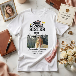 Camiseta FotoPop Blanco Moderno Hermana Orgullosa Escuela S