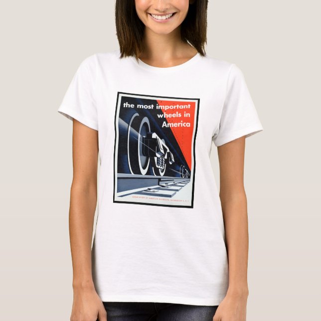 Camiseta Fotos antiguas de arte de tren (Anverso)