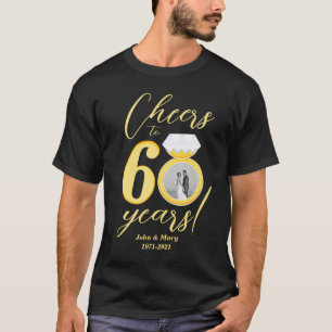 Camiseta Fotos de 60 años de aniversario de Boda