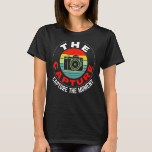 Camiseta Fotos de cámara retro en el momento de la captura