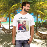 Camiseta Fotos de cumpleaños mito leyenda del nombre divers<br><div class="desc">Personaliza y agrega tu propia foto del hombre/niño de cumpleaños. Personalice y agregue un nombre,  edad 40 y un texto. Texto: El hombre,  el mito,  la leyenda.</div>