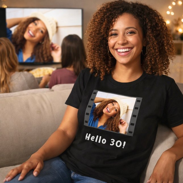 Camiseta Fotos de cumpleaños personalizado hola mujeres neg (Subido por el creador)