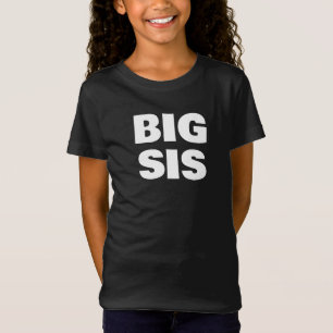 Camiseta Fotos de familia de la hermana mayor con letra neg