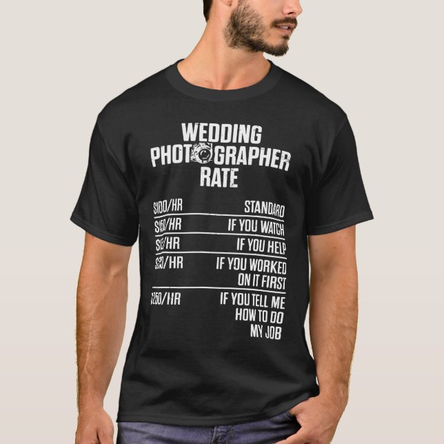Camiseta Fotos de fotógrafos bodas del personal de fotograf (Anverso)