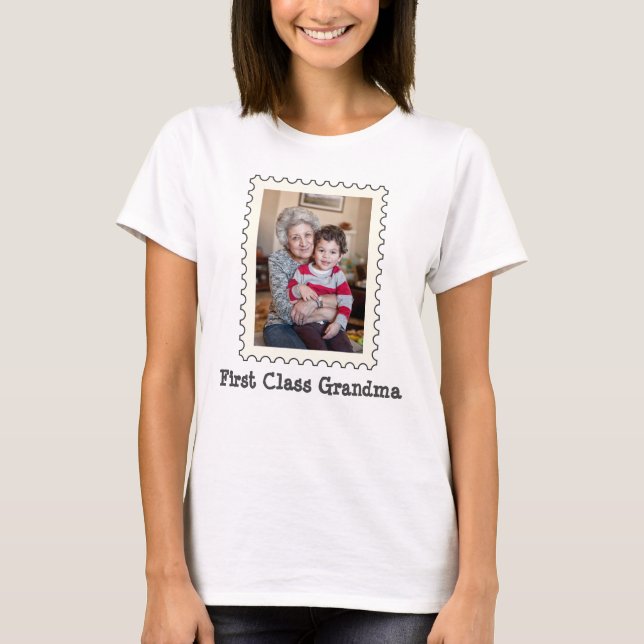 Camiseta Fotos de la mejor abuela personalizado de la prime (Anverso)