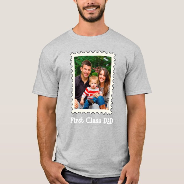 Camiseta Fotos de la primera clase de DAD del mejor papá de (Anverso)