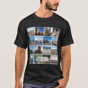 Camiseta Fotos de Lisboa mosaico, Portugal