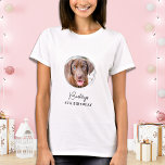 Camiseta Fotos de mascotas Cumpleaños de Perros Personaliza<br><div class="desc">¡Puppy Pawty! Añade el toque final a tu cumpleaños de cachorros o perros con estos camisetas de fiestas de fotografía personalizados. Añade la foto favorita de tu cachorro y personaliza con nombre, cumpleaños de edad! Vea la colección de cumpleaños de Puppy Dog para conocer invitaciones de cumpleaños, decoración fiesta, favores...</div>