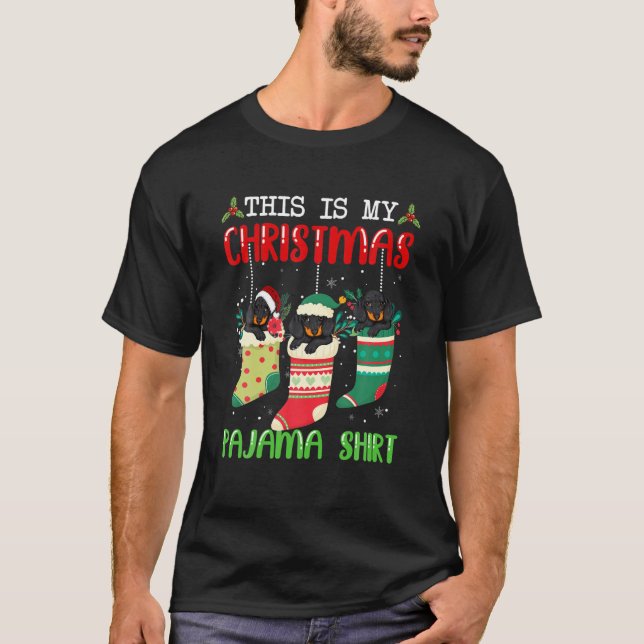 Camiseta Fotos De Navidad Estos Son Mis Navidades Pajama Da (Anverso)